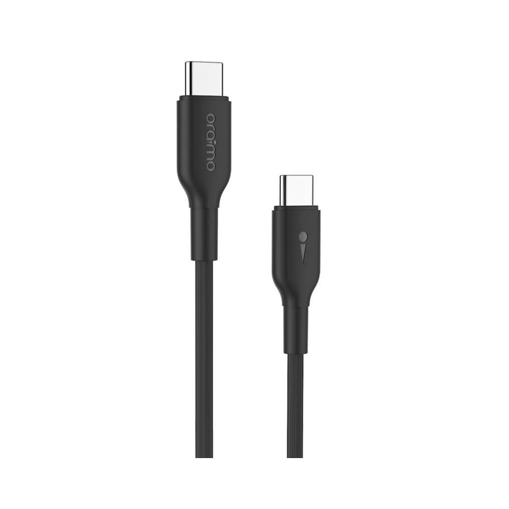 Cable de Datos Oraimo Tipo C a Tipo C 1 Metro Negro, vista 1