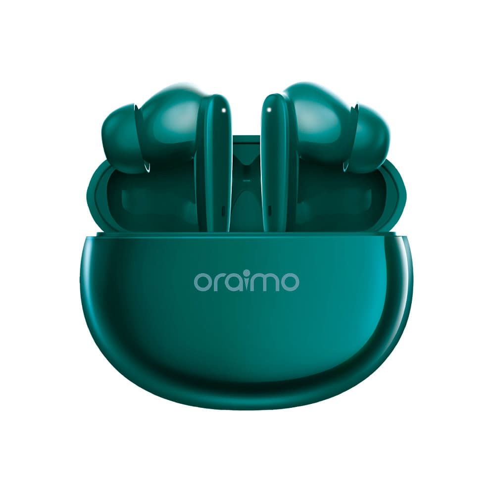Audifonos riff oraimo verdes, vista 1