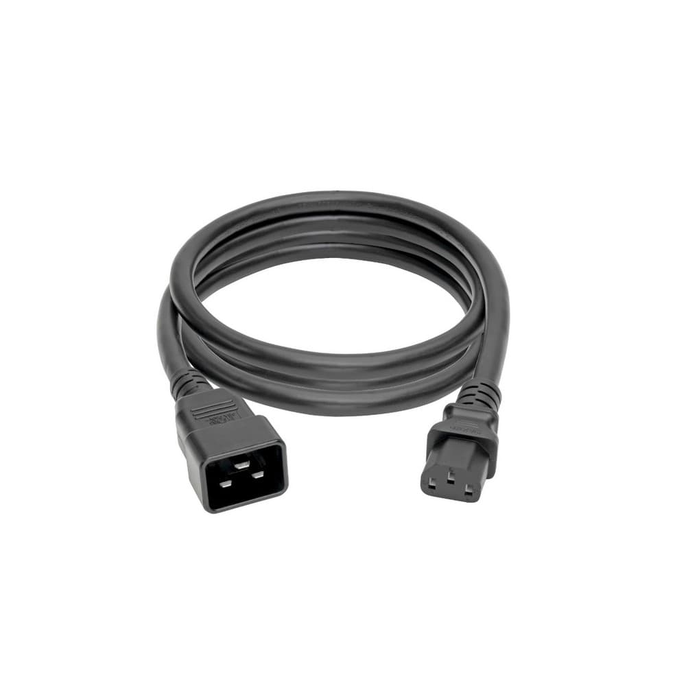 Cable de Alimentación para Computadora C20 a C13 - Servicio Pesado, 15A, 100V ~ 250V, 14 AWG, 2.13 m [7 pies], Negro, vista 1