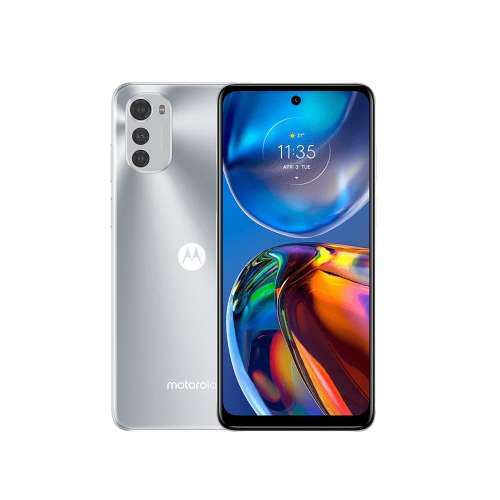 Celular Motorola e32 plata, sistema operativo Android 11, memoria de 64GB expandible hasta 1 TBy 4GB RAM, vista 1