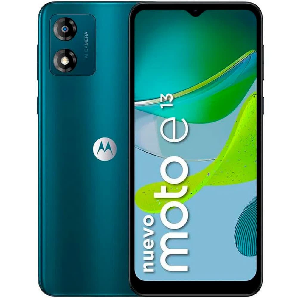 Celular Motorola E13 RAM 2GB ROM 64GB Verde Aurora, vista 1
