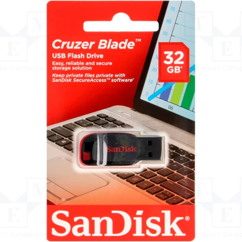 Memoria USB SanDisk Cruzer Blade 2.0 32GB, vista 1