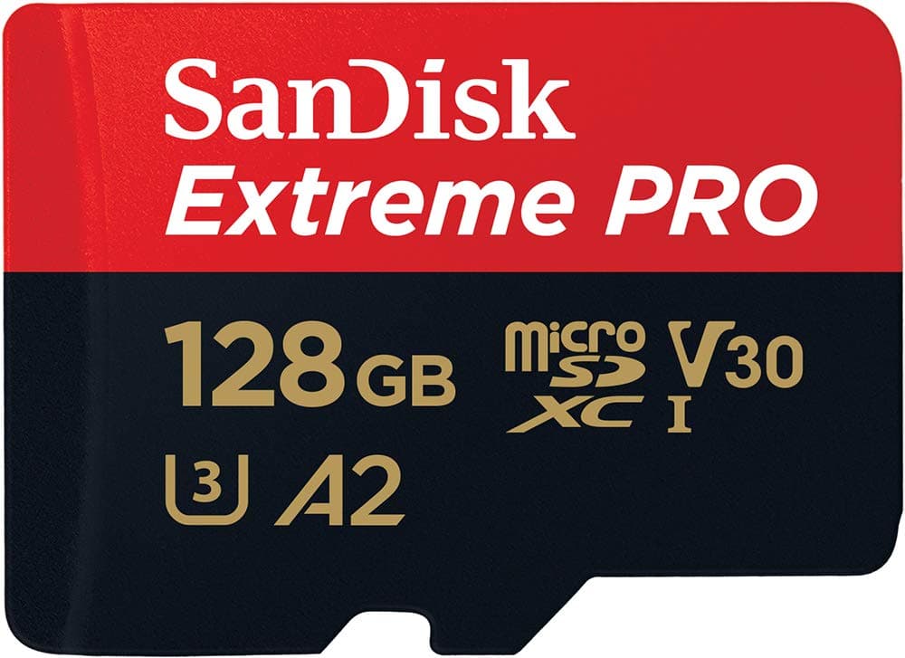 Tarjeta MicroSD SanDisk Extreme Pro 128GB UHS-I con adaptador hasta 200MB/s lectura y 90MB/s de escritura A2 U3 V30, vista 1