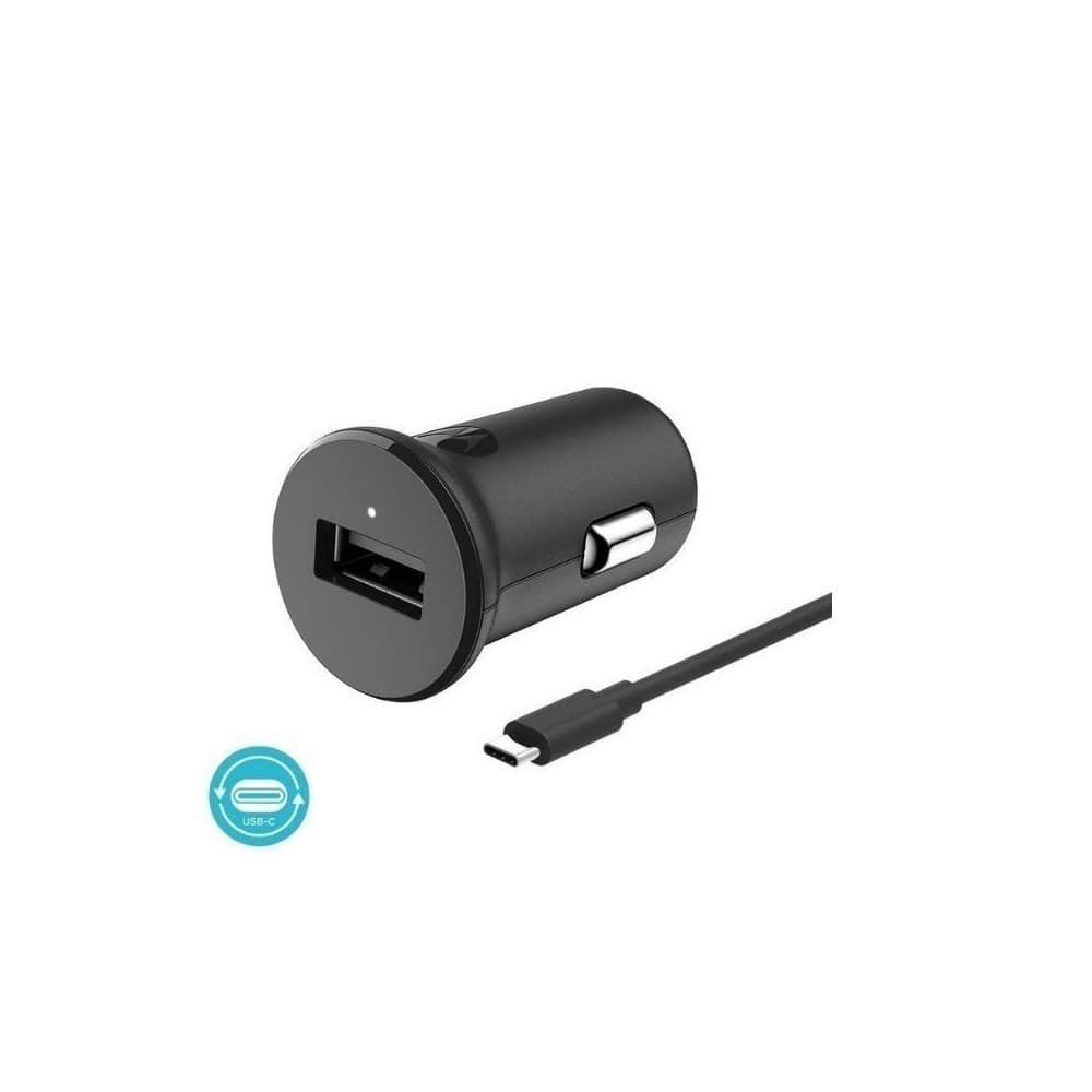 Cargador de Carro Motorola TurboPower 18 QC 3.0 Car Charger w/ 1m USB-C datacable, vista 1