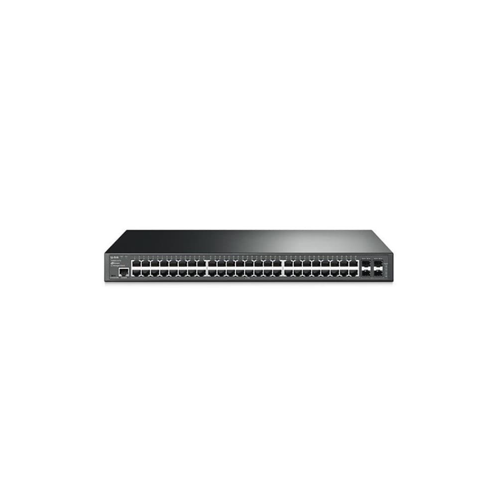 Switch TPLINKSMB administrable de  48 puertos Gigabit L2 con 4 ranuras SFP, JetStream, vista 1