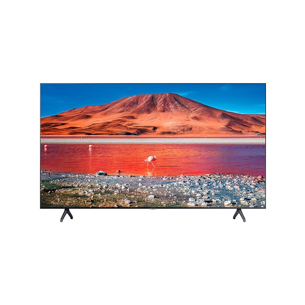 Televisor Samsung FLAT LED Smart TV 43 pulgadas UHD 4K  /3,840 x 2,160 / DVB-T2 / Bluetooth/ AirPlay 2 / Bixby / HDMI x 3/ USB x1 /LAN/abre y edita archivos de Office/ Garantía 1 año, vista 1