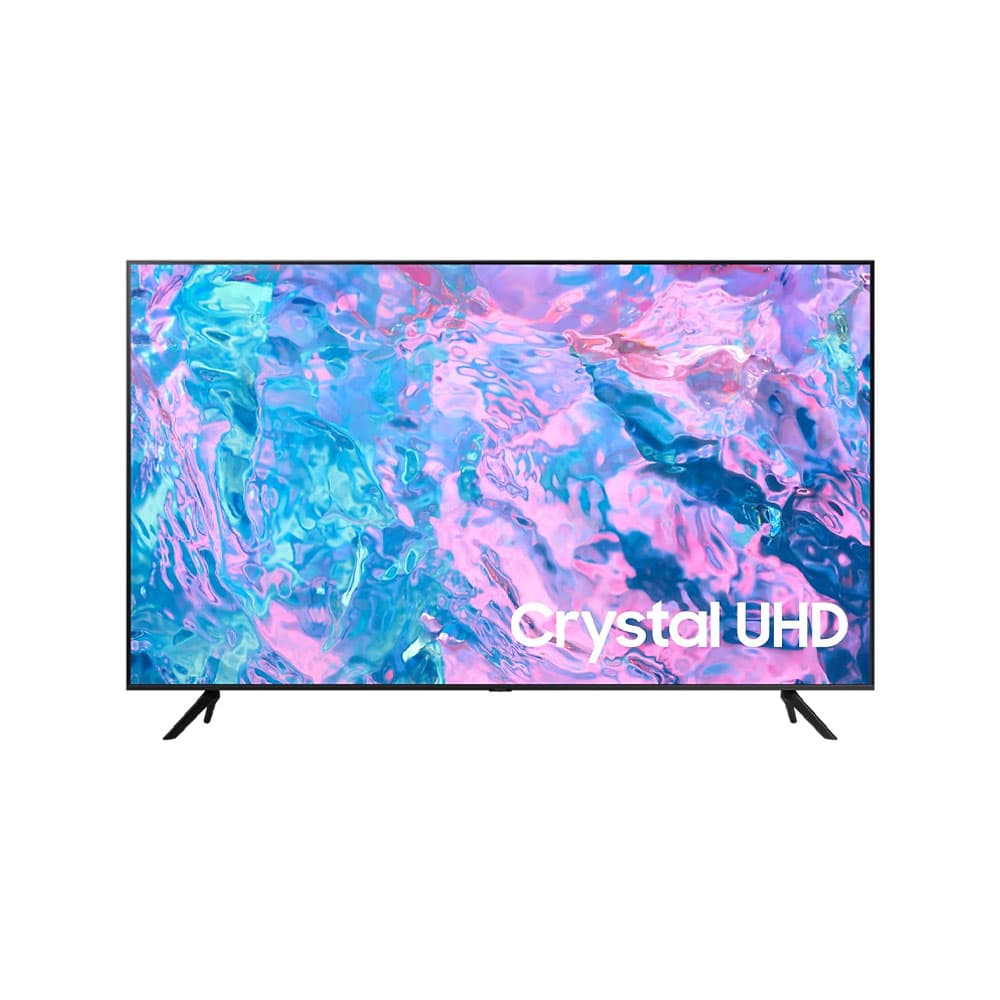 Televisor Samsung FLAT LED Smart TV 85 pulgadas Crystal UHD 4K  /3,840 x 2,160 /HDR / DVB-T2 /LAN /WIFI 5 / Bluetooth 5.2 / Google Meet / AirPlay 2 /modo ambiente/ Modo Juego/ HDMI x 3/ USB x1 /abre y edita archivos de Office/ Garantía 1 año, Ficha técnica completa en www.samsung.com.co, vista 1
