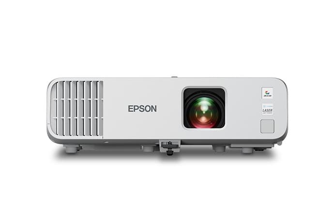 Videoproyector Epson PowerLite L210W Láser /Tecnología: 3LCD de 3 chips/4.500 lúmenes en Blanco y Color - Resolución WXGA 1280x800(16:10) (proporciona soporte inalámbrico y Miracast® integrado), Fuente de luz láser de 20.000 horas sin lámparas (Garantía de 3 años), vista 1