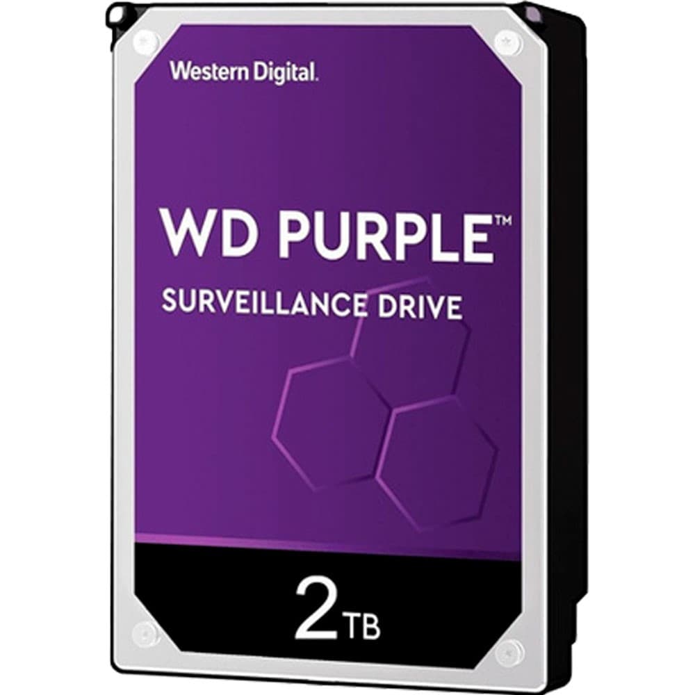 Disco duro western digital purpura 2TB 5400RPM sata 6Gbs cache 64 MB 3,5in videovigilancia trabajo 24/7, vista 1