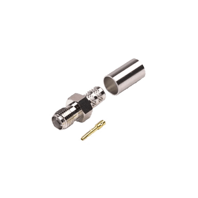 Conector SMA Hembra de Anillo Plegable para Cables RG-8/X, LMR-240, 9258, Niquel/Oro/Teflón., vista 1