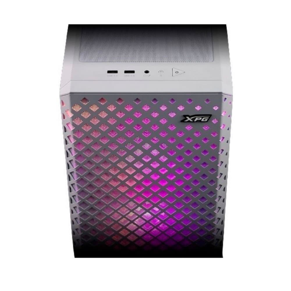 Chasis gamer XPG DEFENDER PRO Blanco / Vidrio templado X1 / 3 Fan cooler ARGB, vista 1