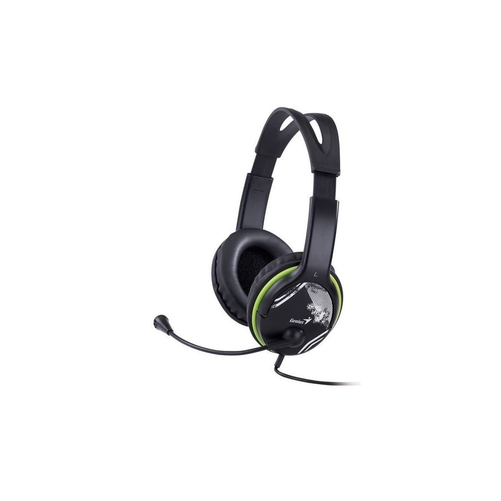 Audifono Diadema Genius HS-400A 2 plug 3.5mm Verde/negro, vista 1