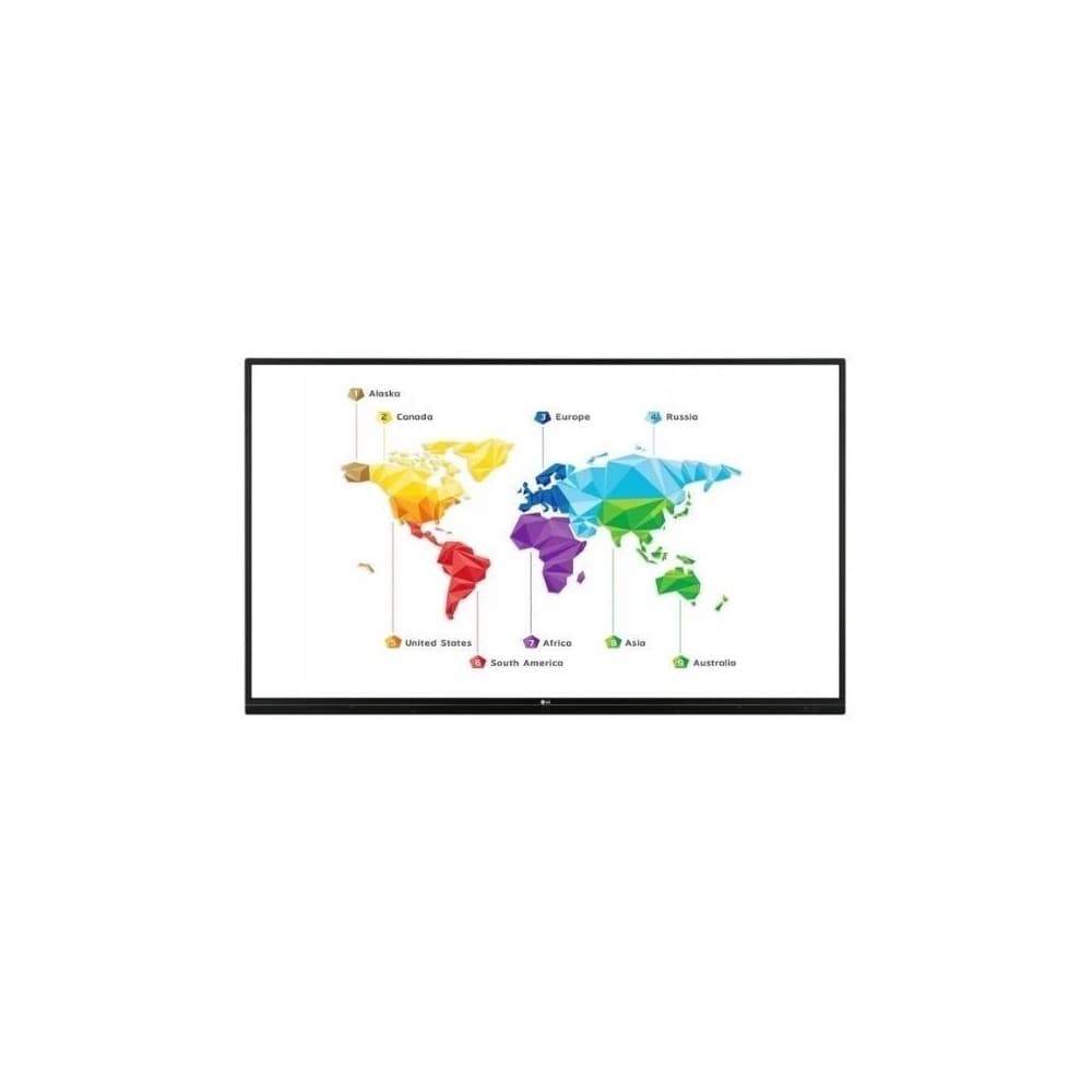MONITOR LG TOUCH IR 65 resolucion 3840 x 2160/ brillo 350cd/Panel IPS / Built in speakers / IR touch 20 point/ 16/7/ Performance Android OS 8.0, vista 1