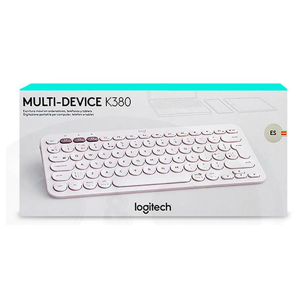 Teclado logitech multidispositivo bluetooth k380, vista 1