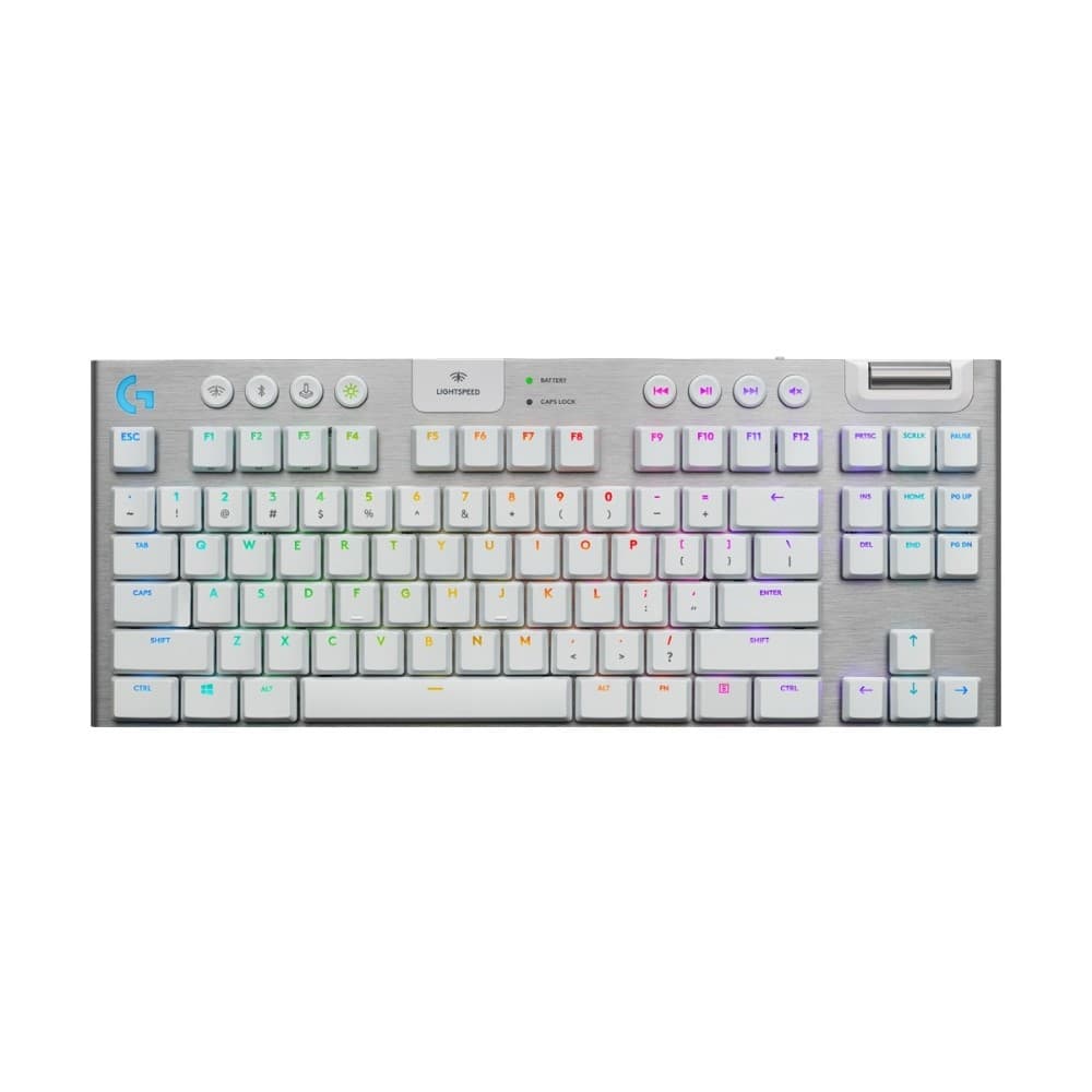 Teclado logitech G915 gaming color blanco, vista 1