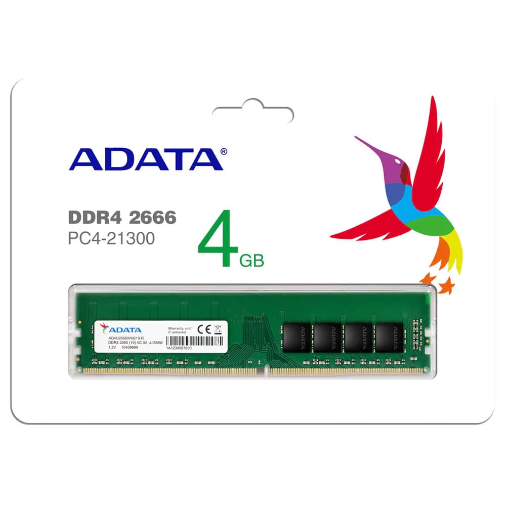 Memoria RAM Adata Pc DDR4 4GB Bus 2666MHz, vista 1