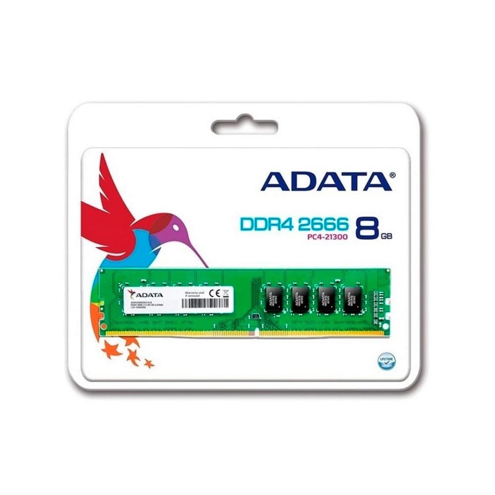 Memoria Ram Adata Pc 8GB DDR4, Velocidad de 2666 MHz, vista 1