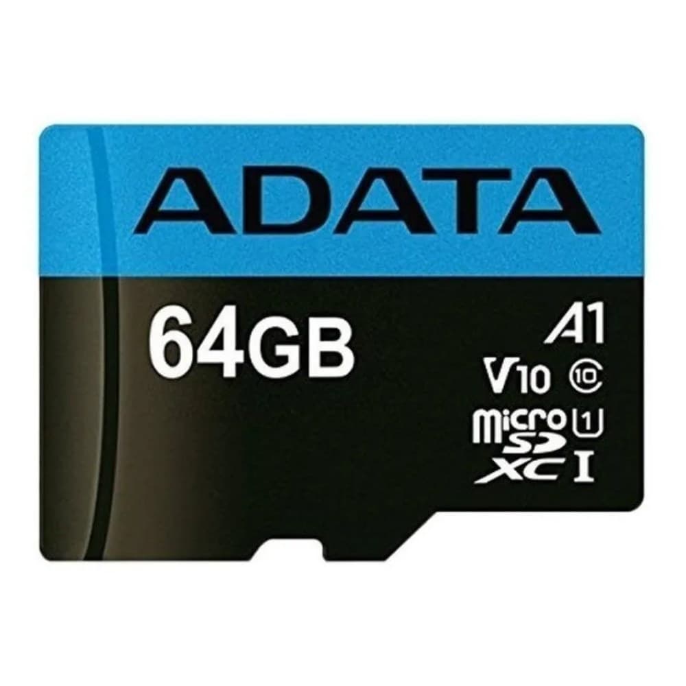 ADATA MEMORIA MICRO SD CON ADAPTADOR SD CLASS 10 A1 64GB, vista 1