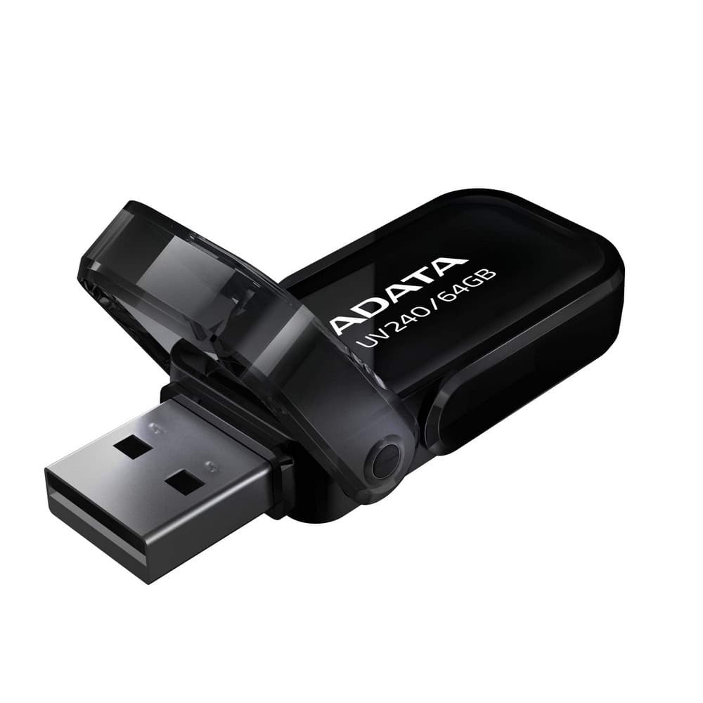 Memoria USB adata 2.0 UV240 64GB Negra, vista 1