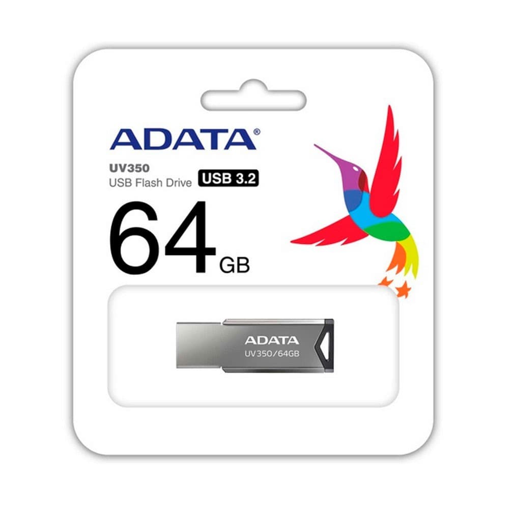 Memoria USB Adata - 64GB Plata, vista 1