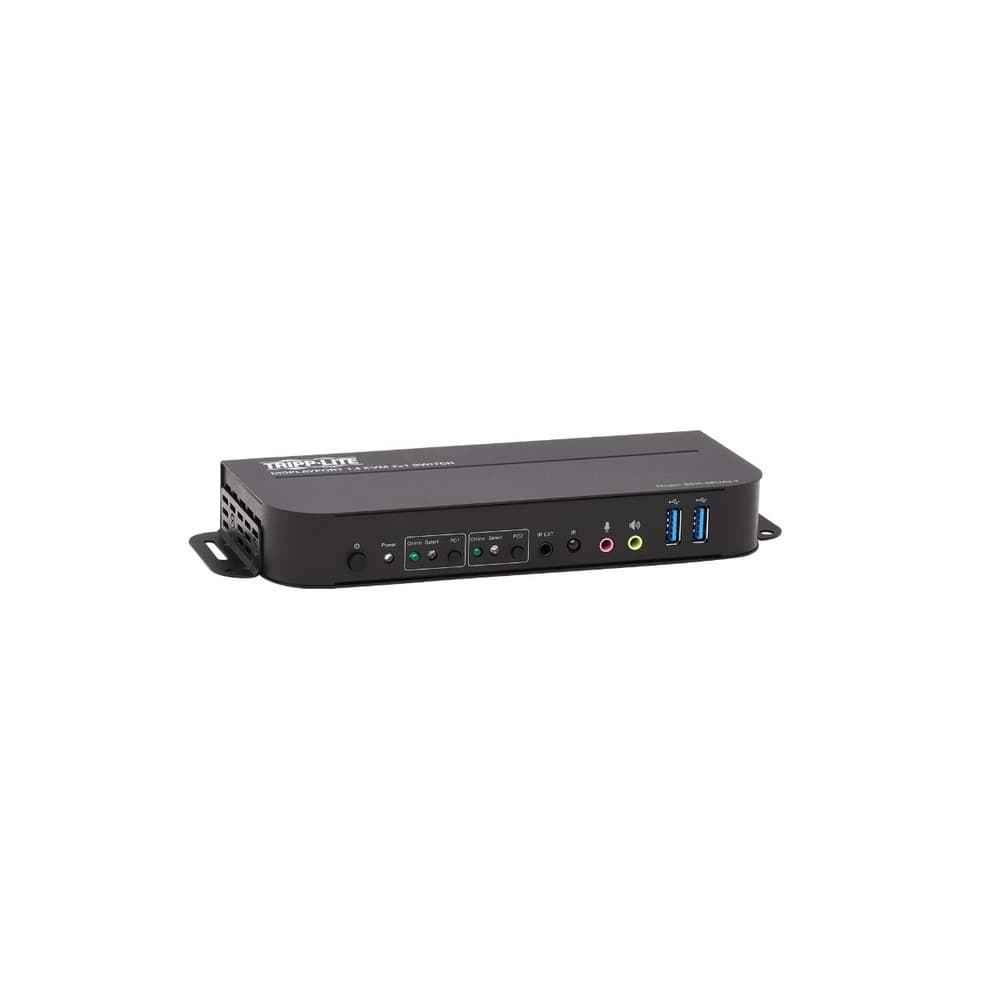 KVM DisplayPort / USB de 2 Puertos - 4K 60 Hz, HDR, HDCP 2.2, IR, DP 1.4, Compartido de USB, Cables USB 3.0, vista 1