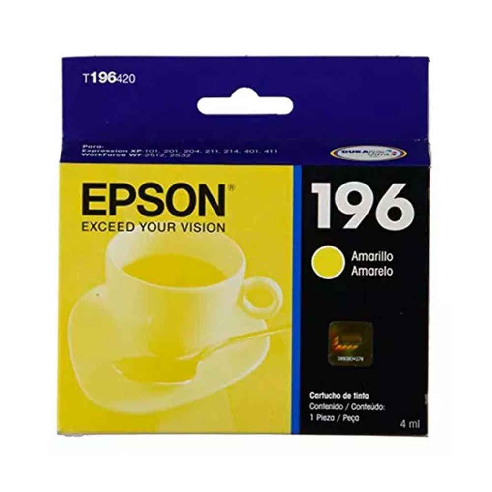 Cartucho Epson T196420 - Yellow Ink XP101/104/201/204/401 WF2512/2532, vista 1