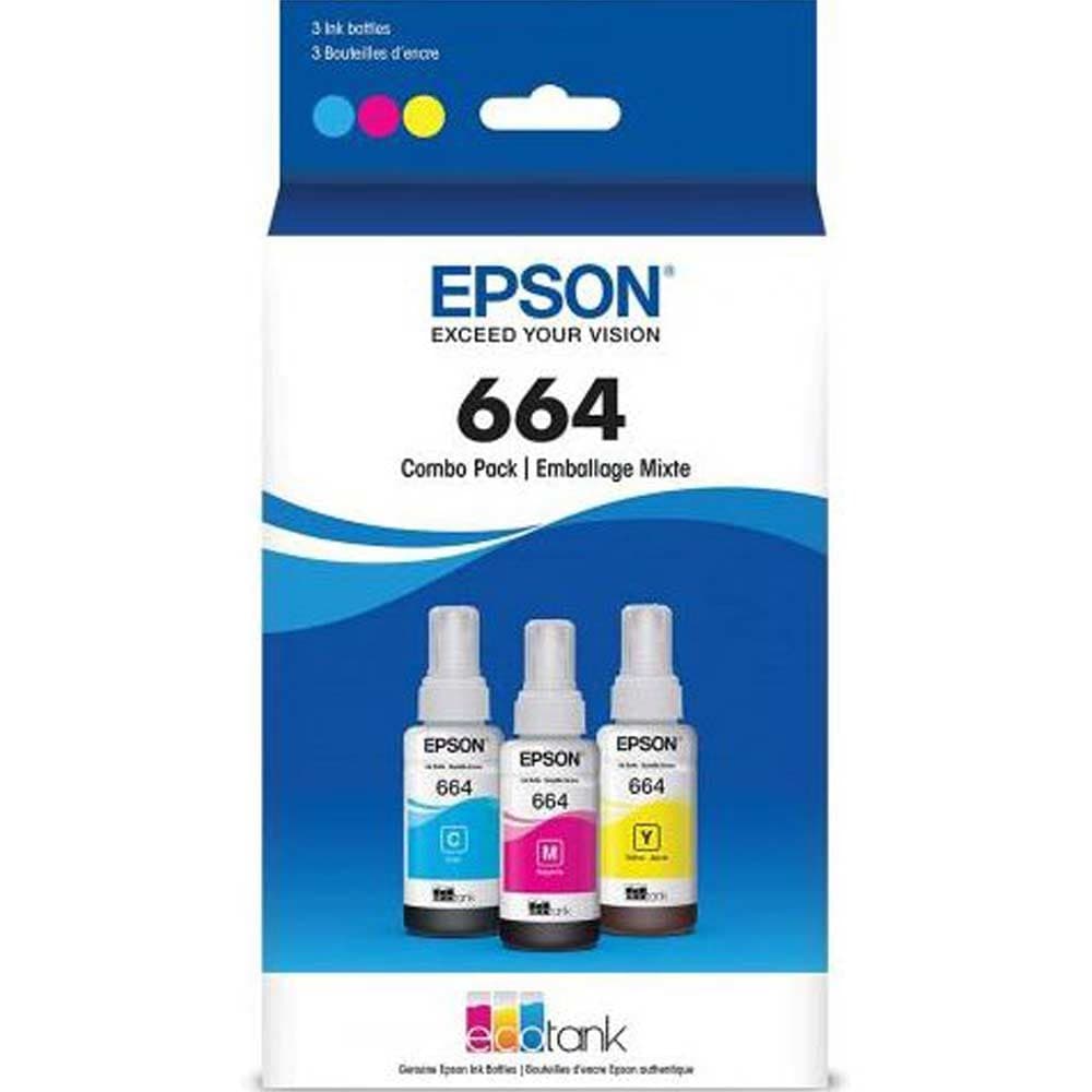 Botella Epson T664520-3P - Multipack 3 botellas Color cyan, magenta y yellow, IMPRESORA EPSON L200/210/350/355/555 (7.500 paginas), vista 1