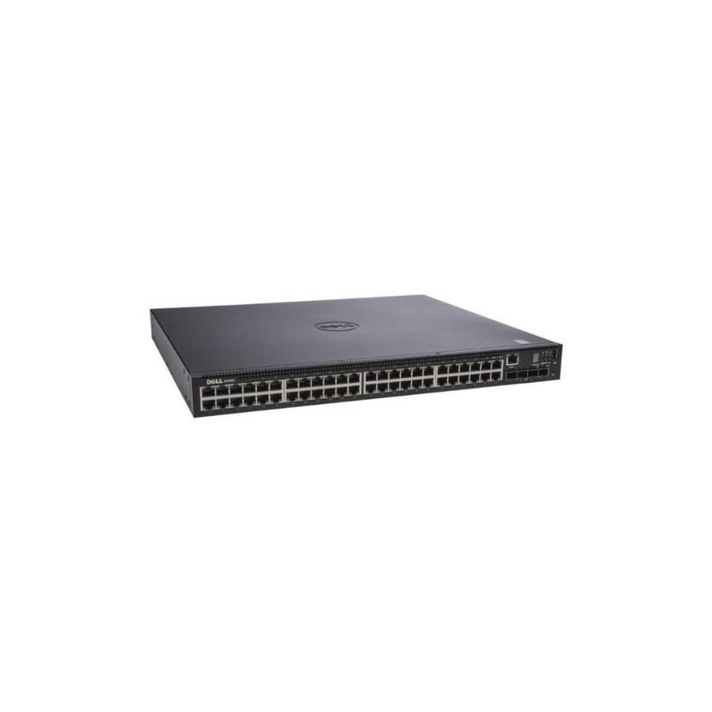 Switch Dell Networking N1548P 48 ports GbE Base-T PoE/PoE+ (up to 500W total), 4 port SFP+, Rack Mount Kit, L3 Lite, OS6, Web Managed & CLI, Stackable (up to 4), Lifetime Limited Warranty, No Installation // Cable SFP+ to SFP+ 0.5m Included to Stack, vista 1
