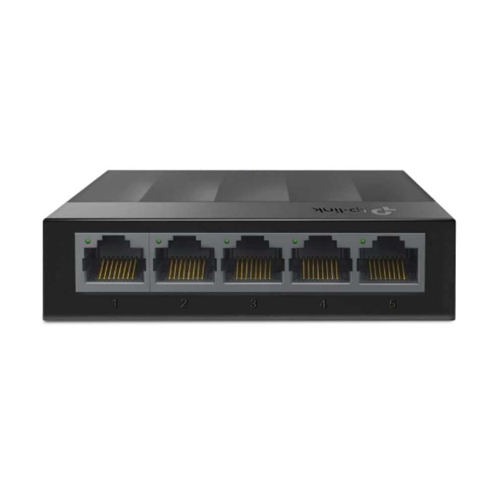 Switch TPLINK Gigabit de escritorio de 5 puertos, 10/100 /1000, vista 1