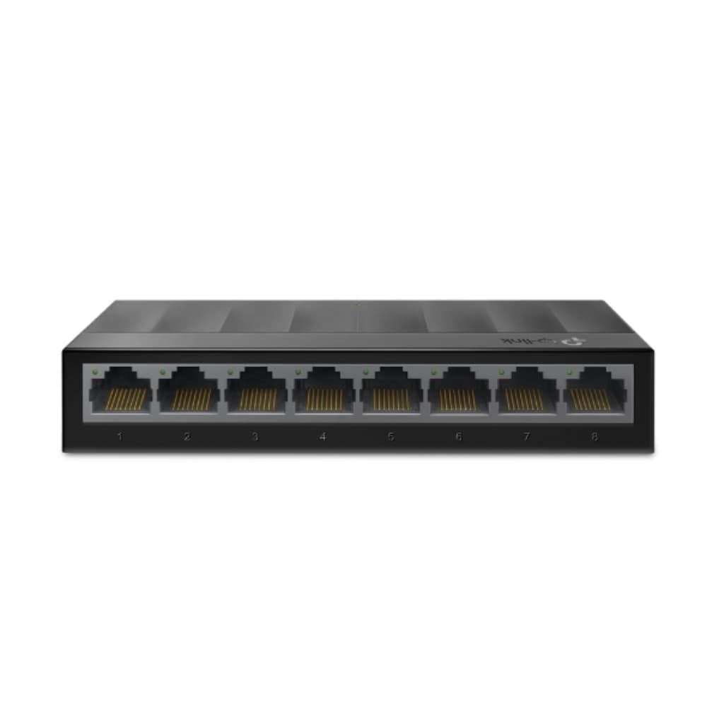 Switch TPLINKSMB de Escritorio de 8 Puertos 10/100/1000Mbps, vista 1