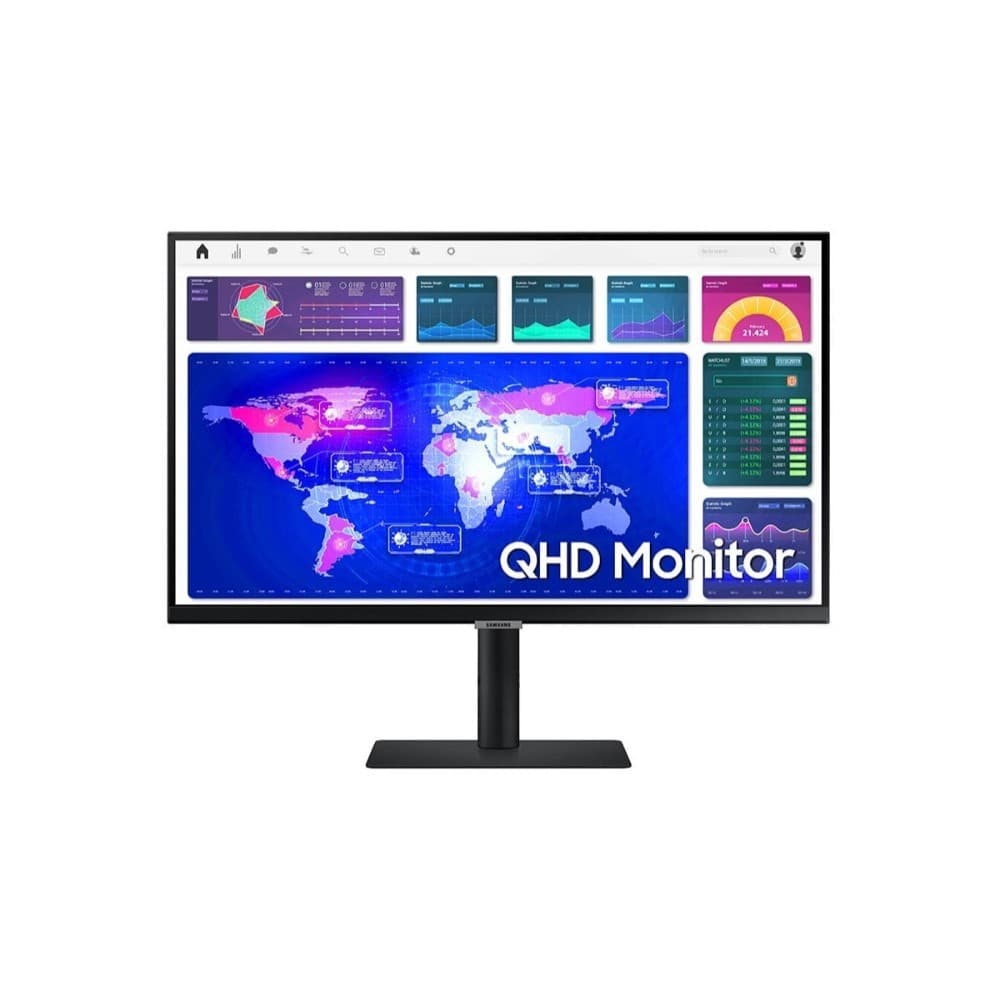 MONITOR SAMSUNG PLANO Tamaño de Pantalla 27" 2560 X 1440 75 HZ 5MS DP HDMI, USB-C, vista 1