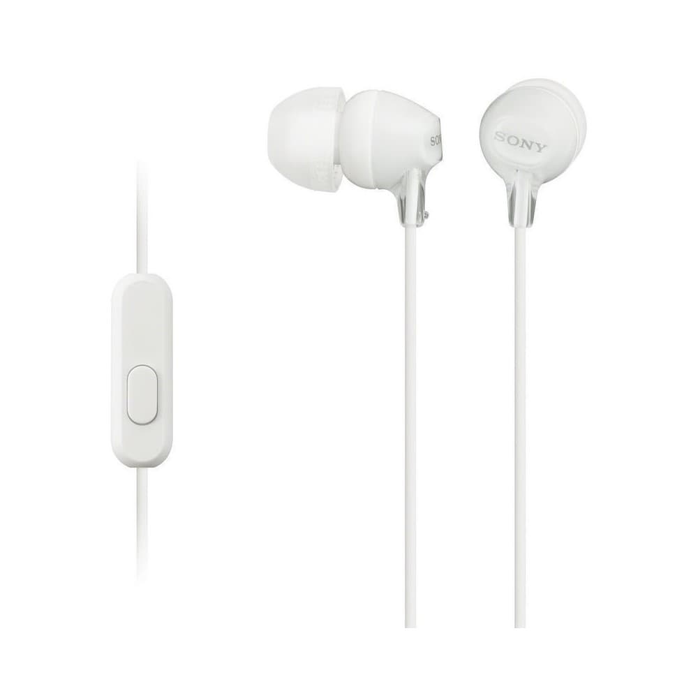 Audífonos Sony internos MDR-EX15AP Color Blanco de silicona de ajuste seguro. (con micrófono), vista 1