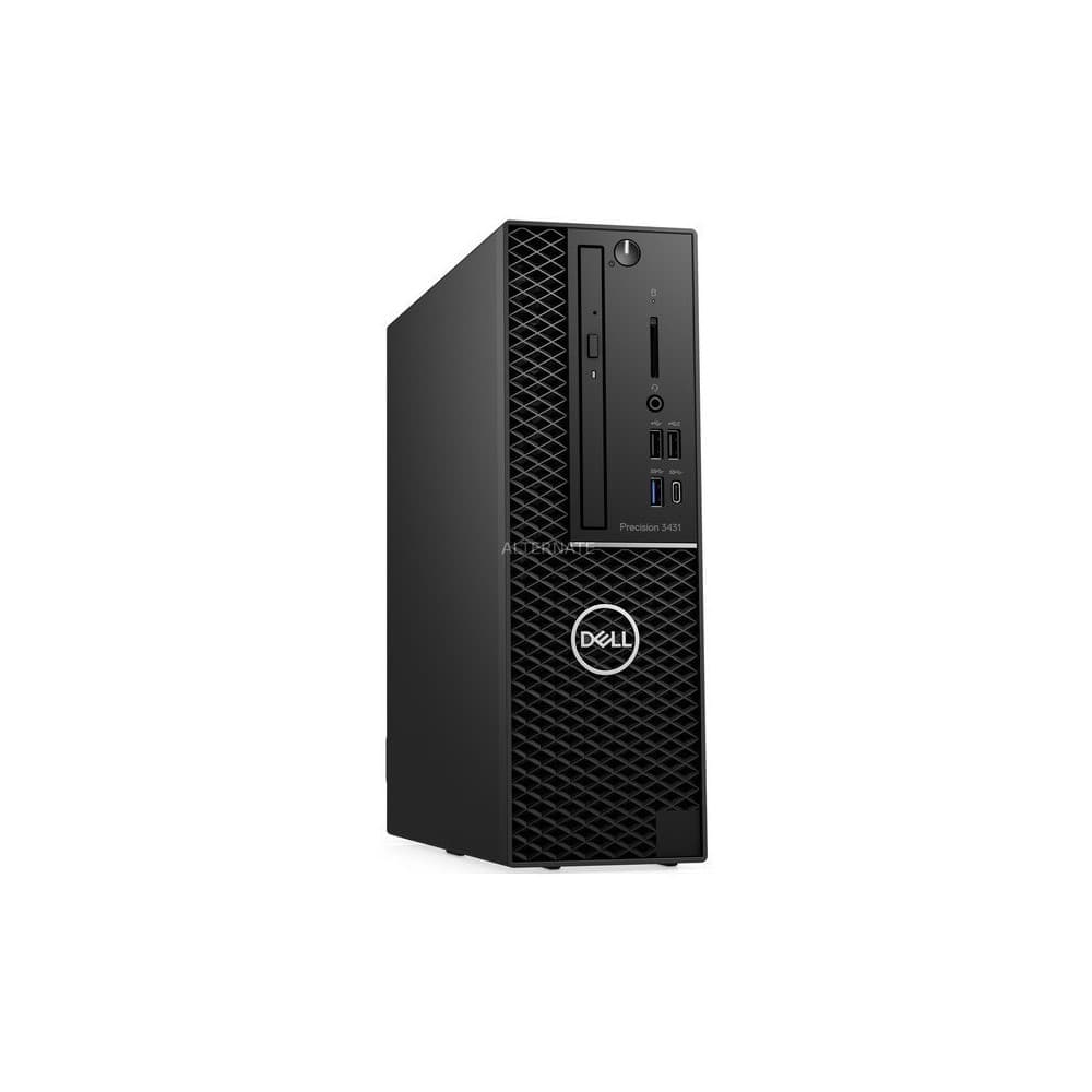 Pc Dell Workstation Precision SFF 3431/Intel Core i5-9500, 6 Core, 9MB Cache, 3.0Ghz, 4.4 Ghz Turbo w/UHD Graphics 630/8GB 1x8GB DDR4 2666MHz, 3.5 1TB 7200rpm, NVIDIA Quadro P400, 2GB, 3 mDP to DP adapte, Windows 10 Pro 6, vista 1