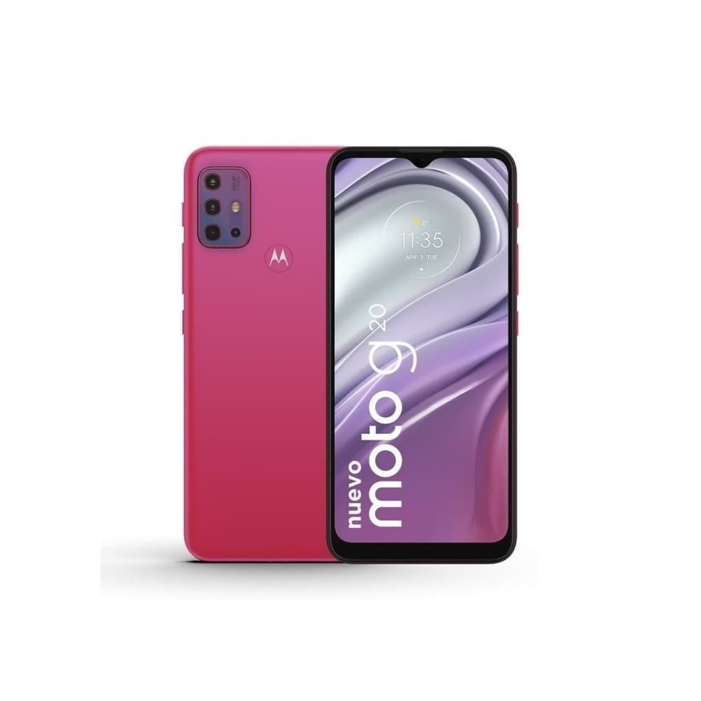 Celular Motorola Moto G20 64GB Rosado+Audifono Verve Loop 105, vista 1