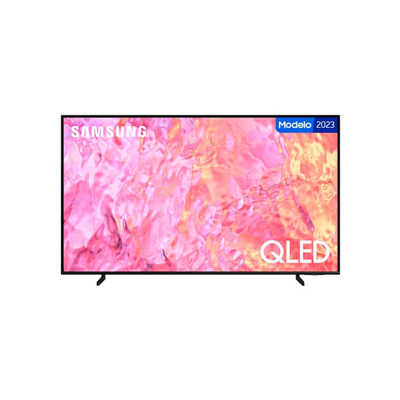 Televisor Samsung FLAT QLED Smart TV 55 pulgadas, UHD 4K /3,840 x 2,160 / DVB-T2 / Procesador Quantum Bluetooth / Dual Led / asistente de voz / modo ambiente/ Modo Juego/ HDMI x 3 / USB x 2 /LAN/ abre y edita archivos de Office/ Control Solar/Garantía 1 año, vista 1