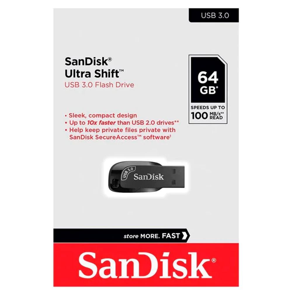 Memoria USB SanDisk Ultra Shift 3.0 64GB, vista 1