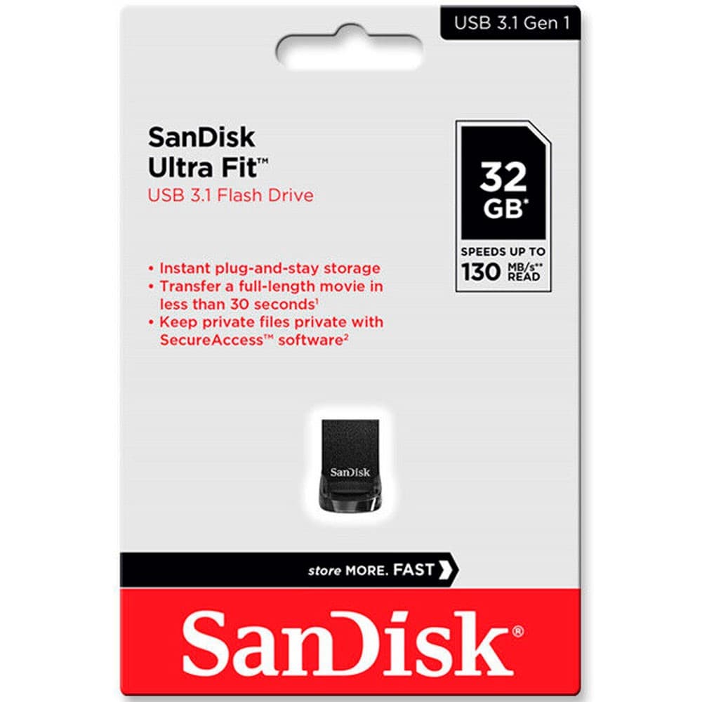Memoria USB SanDisk Ultra Fit 3.1 32GB, vista 1