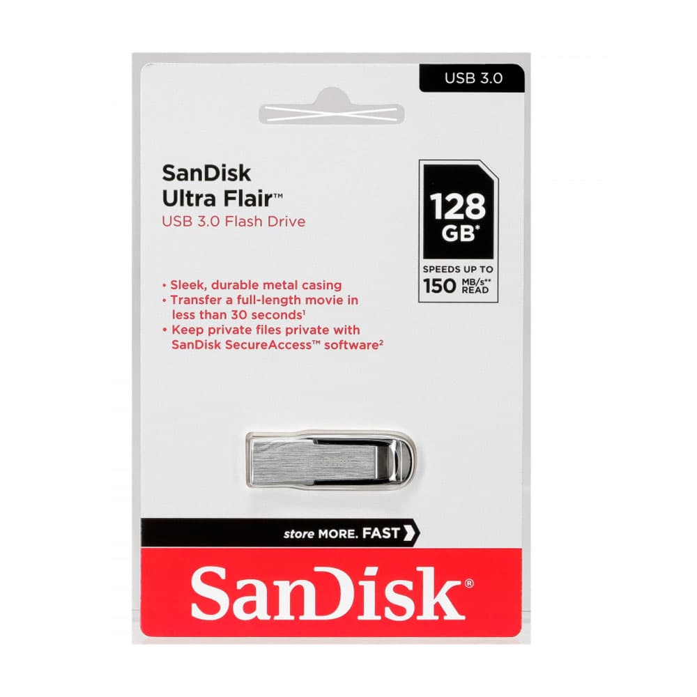 Memoria USB SanDisk Ultra Flair 3.0 128 GB, vista 1