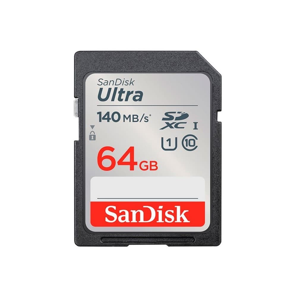 Tarjeta SD SanDisk Secure Digital Ultra SDHC/SDXC 64GB UHS-I 140Mb/s C10 U1, vista 1