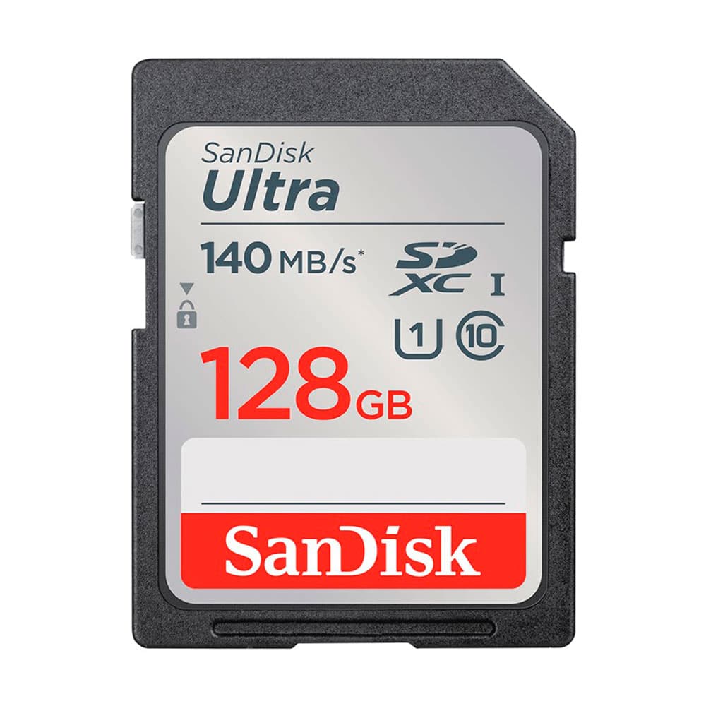 Tarjeta SD SanDisk Secure Digital Ultra SDHC/SDXC 128GB UHS-I 140Mb/s C10 U1, vista 1