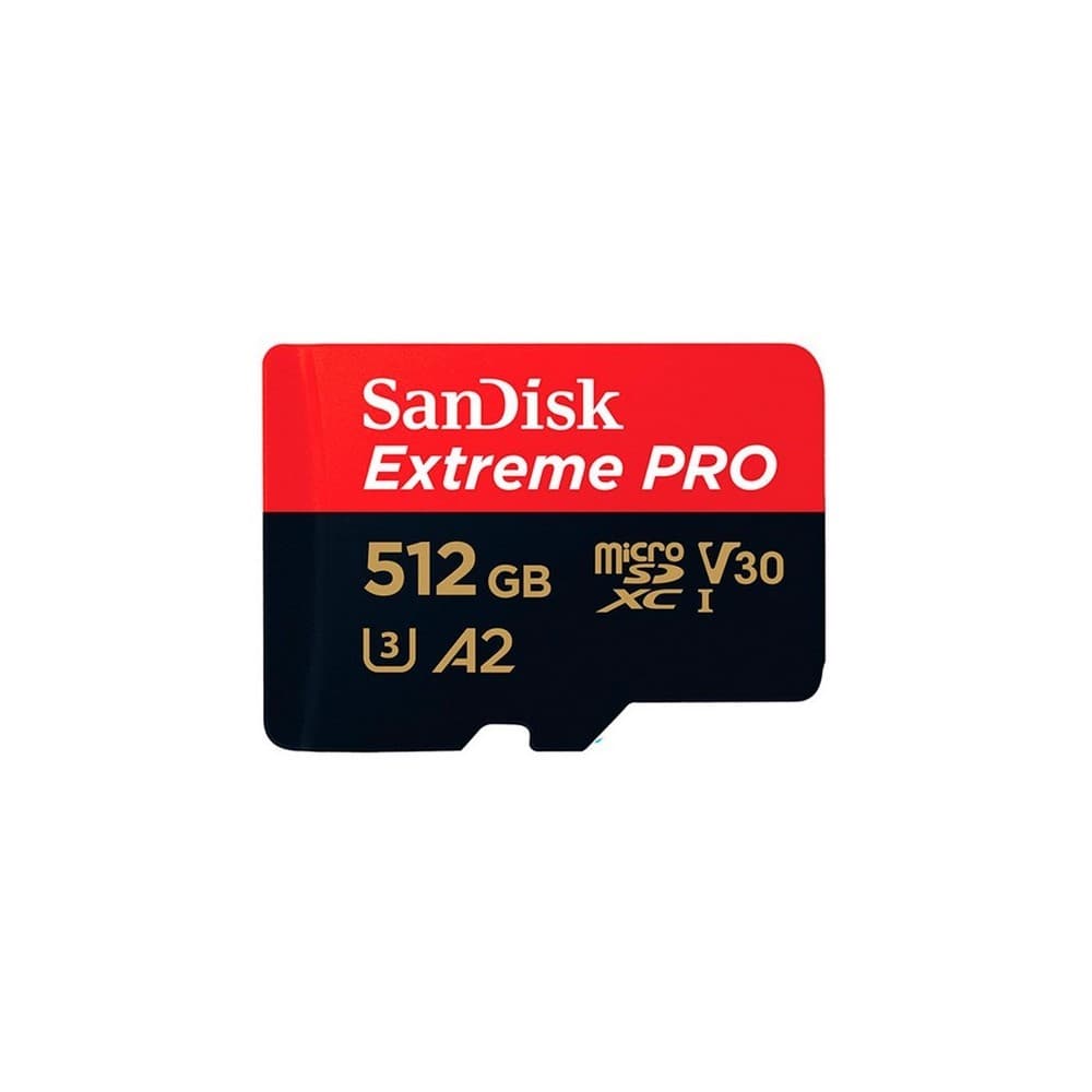 Tarjeta MicroSD SanDisk Extreme Pro 512GB UHS-I con adaptador hasta 200MB/s lectura A2 U3 V30, vista 1