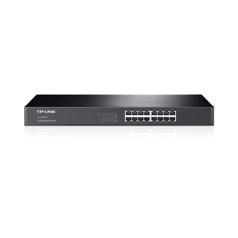 Switch TP-LINK NO administrable 16 puertos RJ45 10/100/1000 Mbps, vista 1