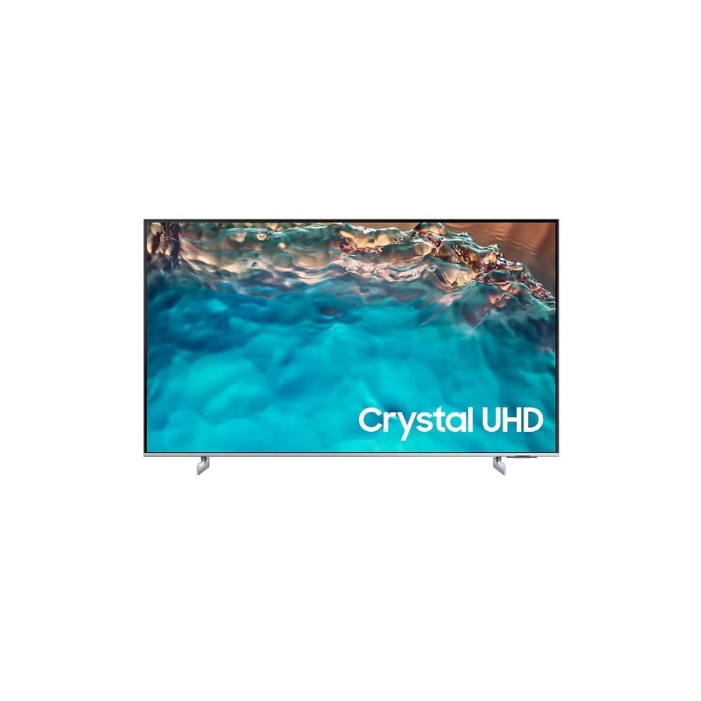 Televisor Samsung FLAT LED Smart TV 55 pulgadas Crystal UHD 4K /3,840 x 2,160 / DVB-T2 /LAN/ Bluetooth/ AirPlay 2 / Bixby desde el control /modo ambiente/ Modo Juego/ HDMI x 3/ USB x2 /abre y edita archivos de Office/ control de voz/Garantía 1 año, vista 1
