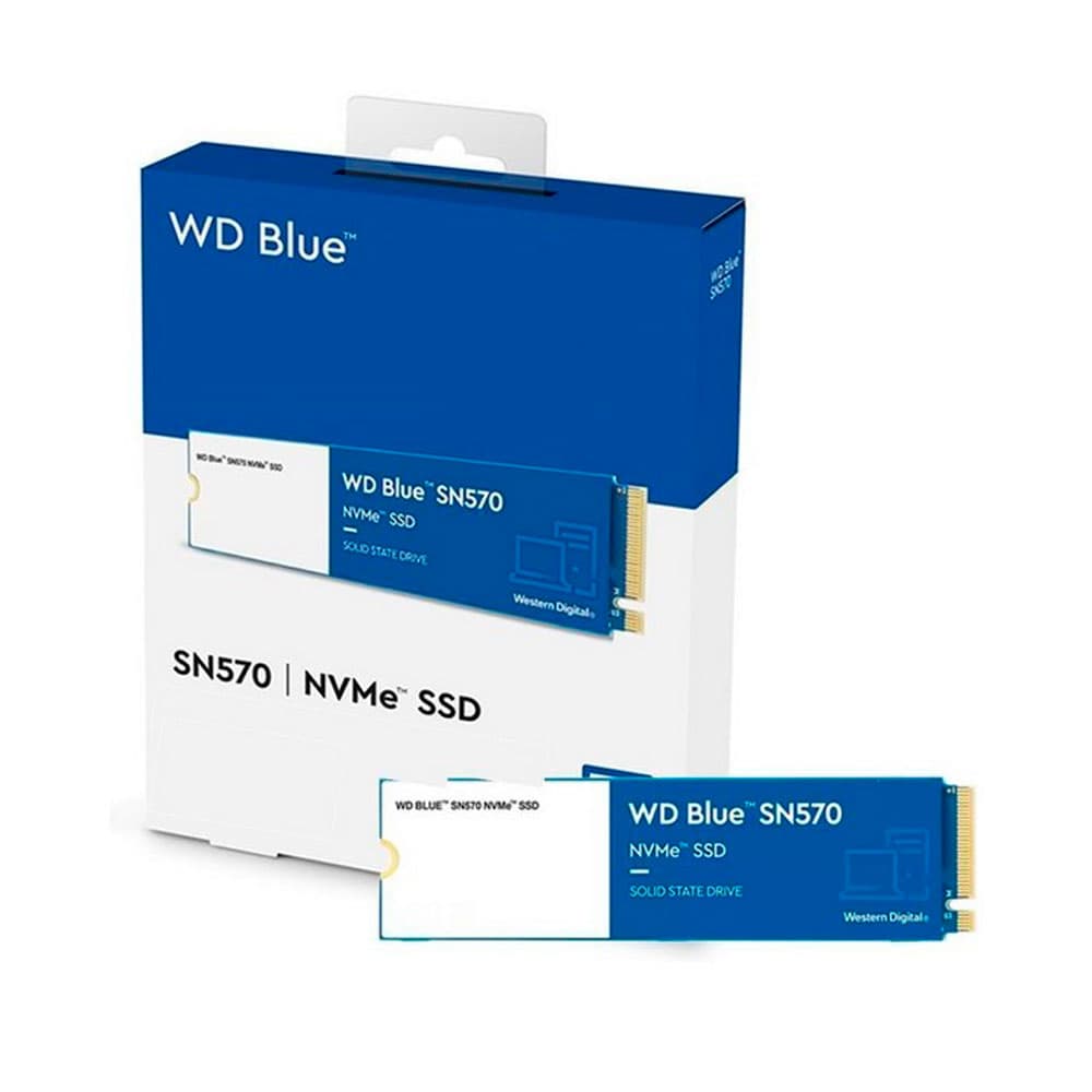 Unidad de estado sólido SSD Western Digital Blue SN570 1TB NVMe PCIe lectura 3500MB/s, vista 1