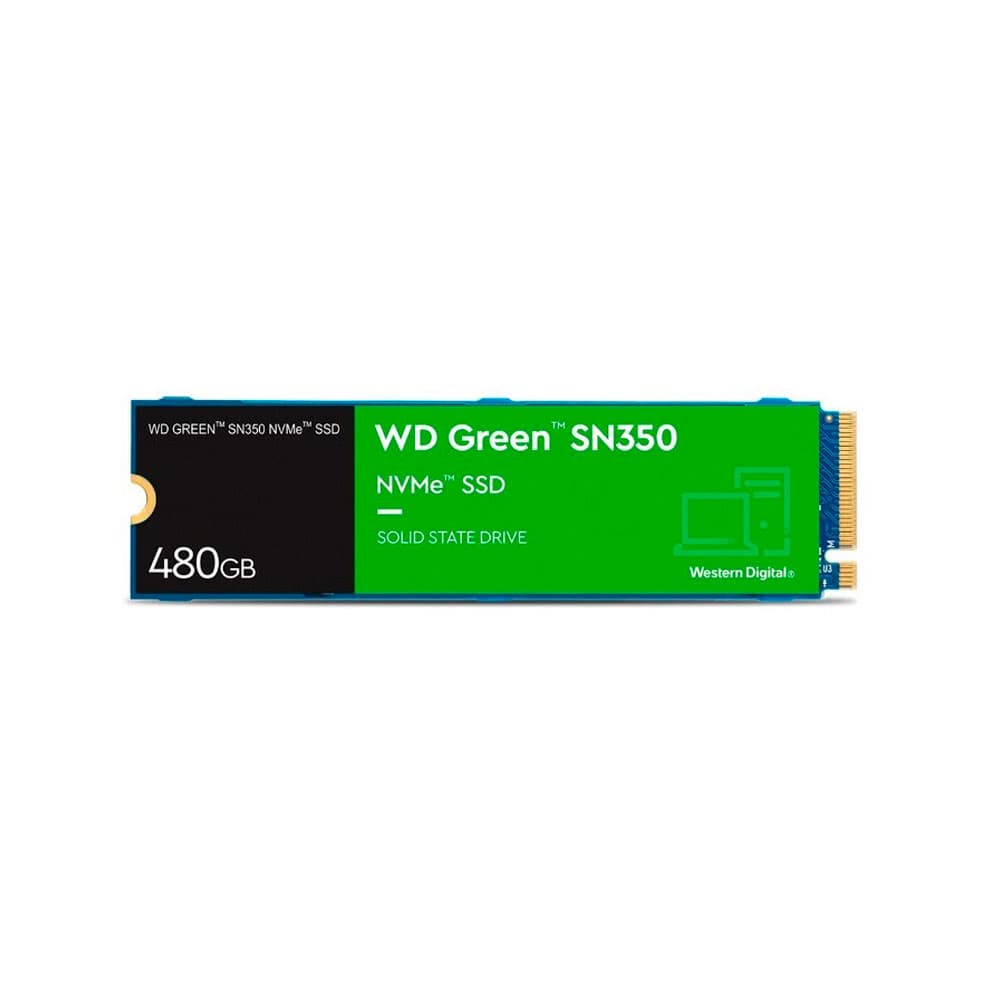 Unidad de estado sólido SSD Western Digital Green SN350 480GB M.2 PCIe NVMe, vista 1