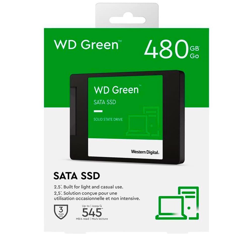 Unidad de estado sólido SSD Western Digital Green 480GB SATA III 2.5, vista 1